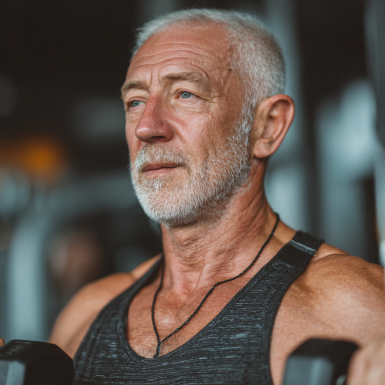 Літні люди займаються фітнесом у групі